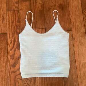 VTG Y2K XOXO Baby Blue Fuzzy Cami Soft Girl Coquette Tank